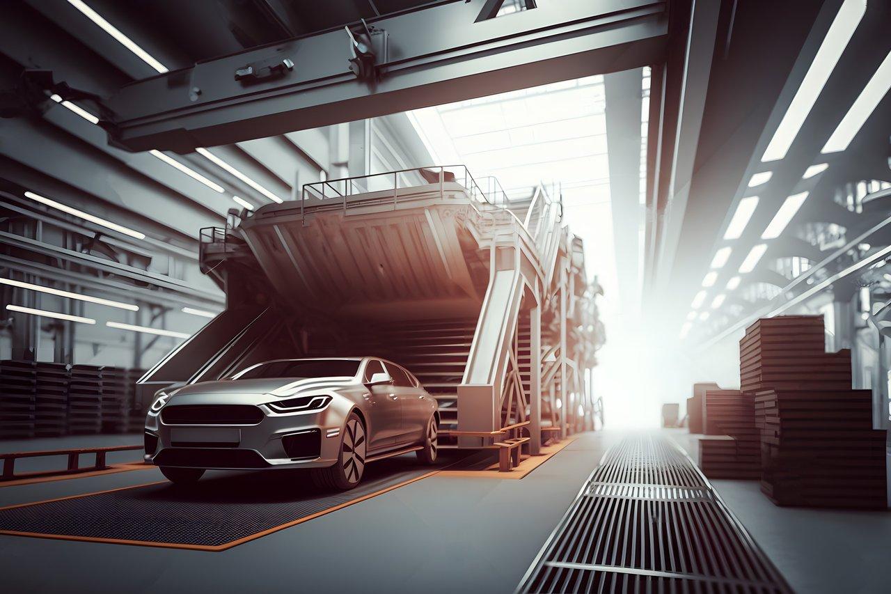 Usine de montage automobile moderne en Chine illustrant l'automatisation avancée dans la fabrication de voitures.